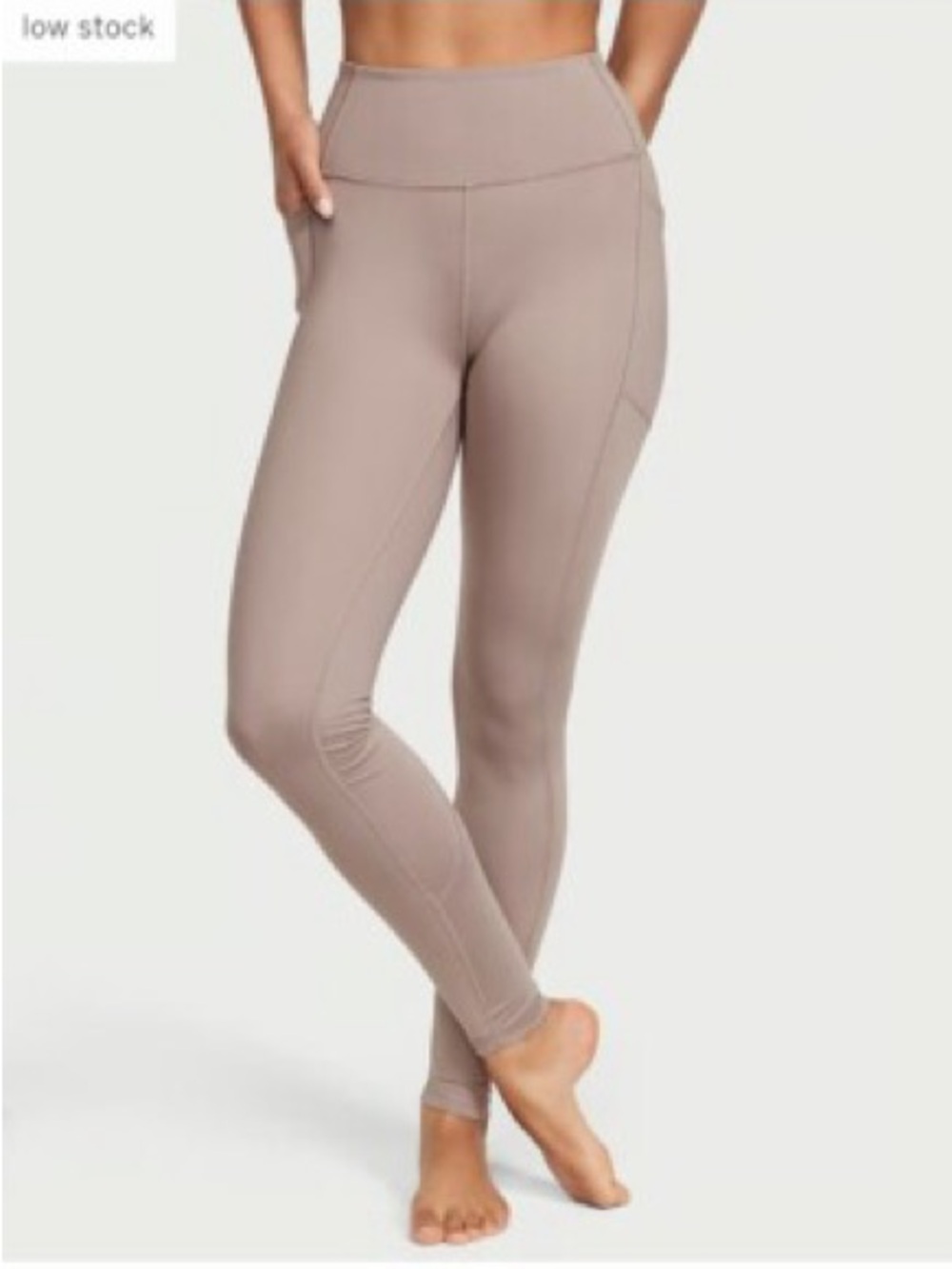 Victoria's Secret Sport High rise Leggings with Side Pockets Sz Large 7/8 Length